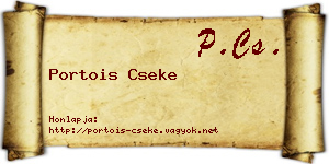 Portois Cseke névjegykártya